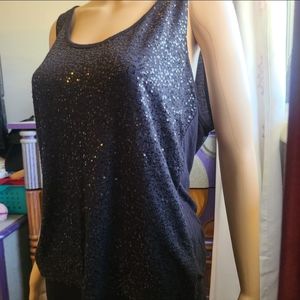 Black sequin tank top